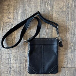 Coach crossbody, black, measures 7 x 8.5, excellent condition!